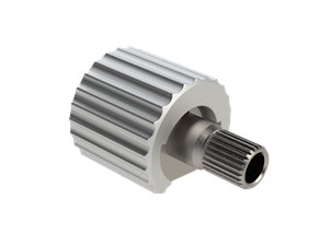 Reell Reibscharnier, Hohlwellenscharnier, Torque-Insert, Drehmomentscharnier, Friktionsscharnier, Reibungsscharnier, Konstantmomentscharnier, Positionsscharnier HTI-360 mit Hohlwelle zum Einbau in die Drehachse für hygienisches Design in der Medizintechnik