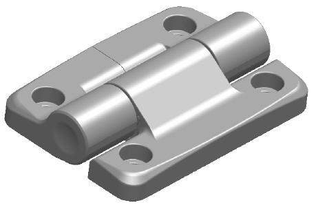 Reell heavy duty constant torque one directional positioning hinge PH35-series