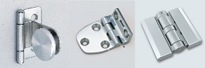 Sugatsune (Lamp) stainless steel hinge (as glass door hinge, hinge for invisible stop, cup hinge, also with friction, damping or latching), stainless steel door damper
